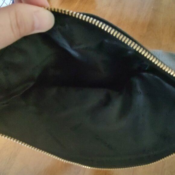Calvin Klein Black Pebble Leather Fold Over Purse - Picture 9 of 9